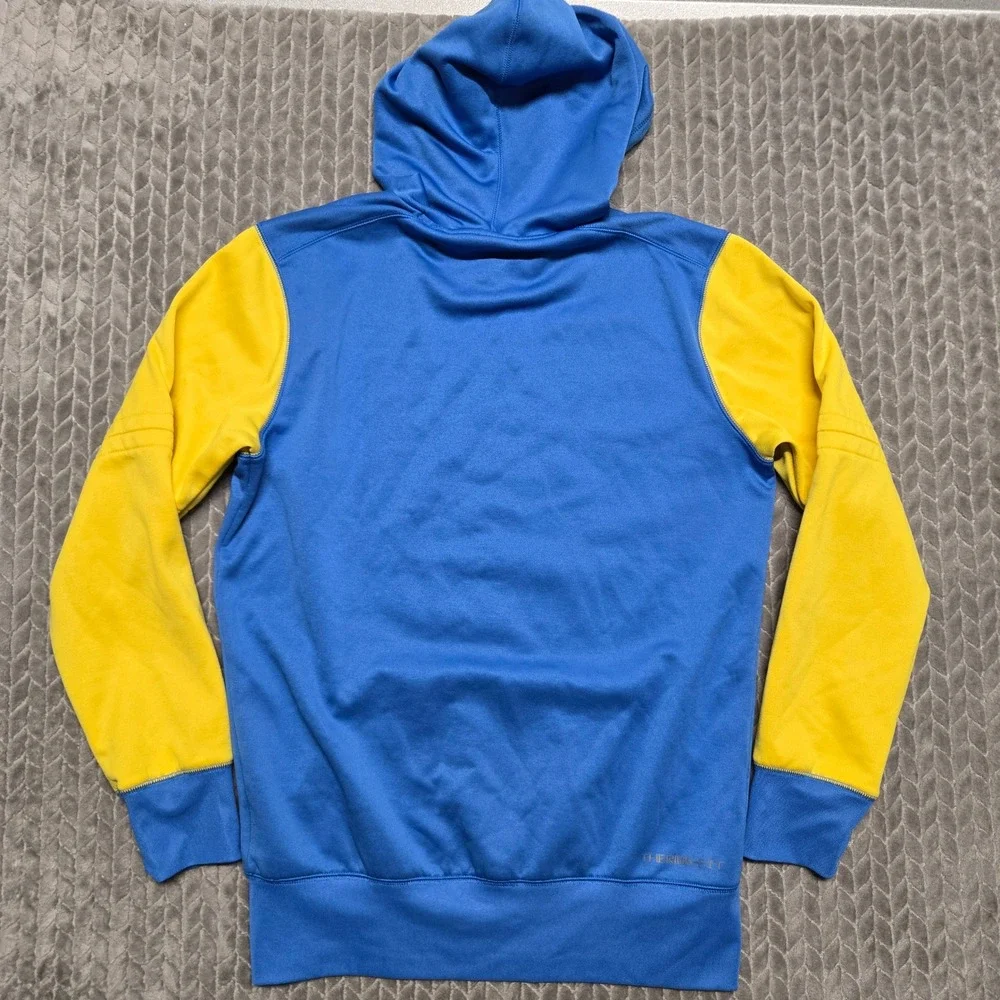 Nike Boston Red Sox Therma-FIT Hoodie Mens Small Blue Yellow MLB City Connect